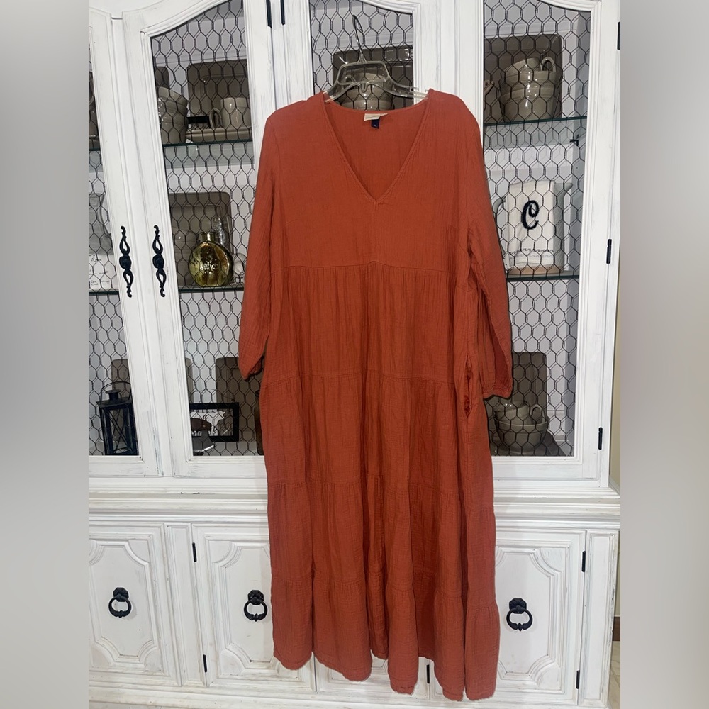 Universal Thread Terracotta Long Sleeve Dress